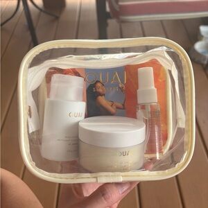 OUAI Clear Travel Skincare Set with Cream Trim